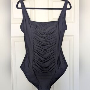 Nine West Black One Piece Swimsuit Large